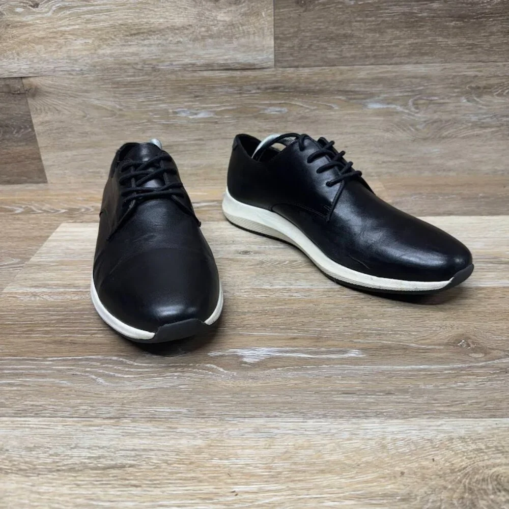 Vince Camuto Ehen Black Leather Oxfords Men's Size 10